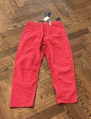 HIGH use by Claire Campbell Resound Brick Red Tapered Trousers